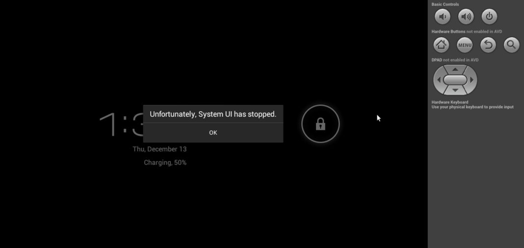 System UI Stopped