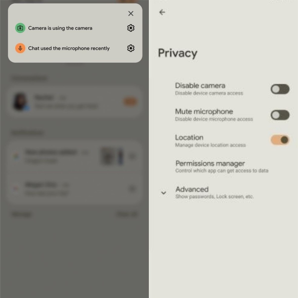Android 12 Privacy Functions