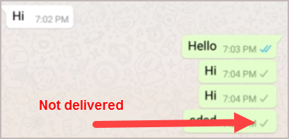 Messages not delivered