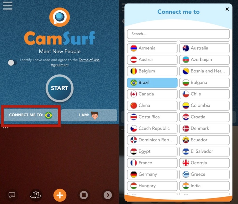 Camsurf random video chat