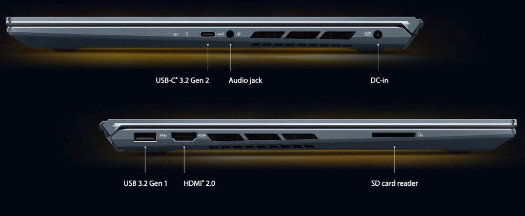 ASUS ZenBook Pro 15 OLED ports