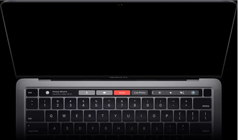 Touch Bar replaces the F1 to F12 keys on the MacBook Pro keyboard with M2