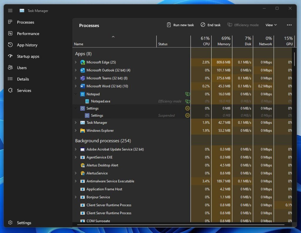New task manager